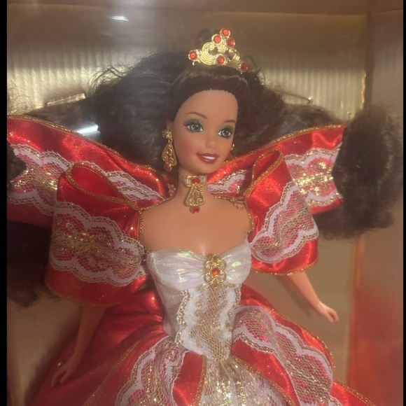 NIB Red Barbie Christmas Happy Holiday Special Edition 1997 Anniversary Tenth - Picture 6 of 8